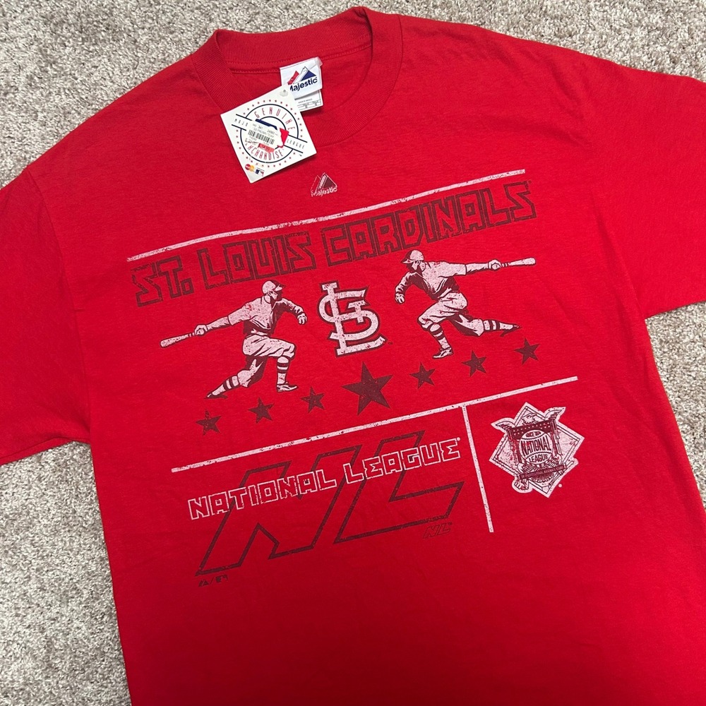 Vintage Majestic St. Louis Cardinals Tshirt Men Size Large MLB New Graphic
